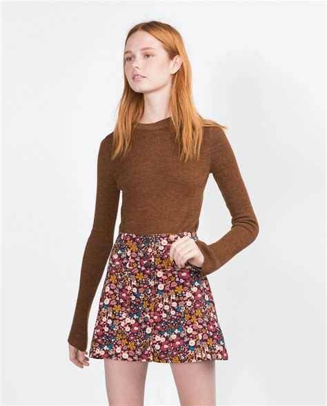 mini skirt zara|ZARA.